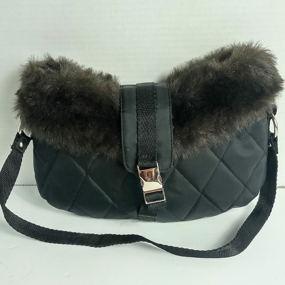 Bath and Body Works Faux Fur Quilted Purse